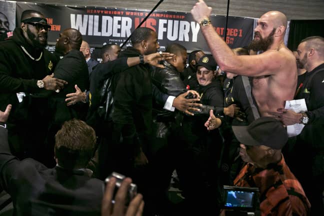 Deontay Wilder v Tyson Fury: Final News Conference Chaos. Credit: PA