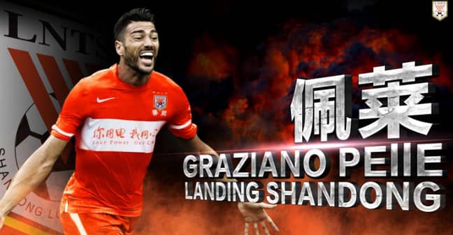 Pelle was a hit on the south coast before making the move to China, in 2016. Images: PA/Shandong Luneng
