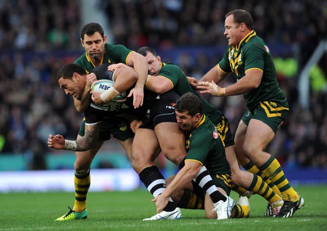 Vatuvei is tackled during New Zealand's match against Australia back in 2013. Credit: PA