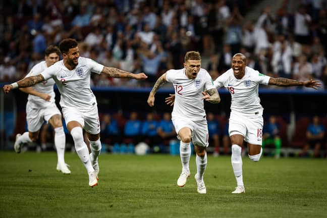 Trippier's free kick in 2018 sent the whole country into euphoria. Image: PA Images