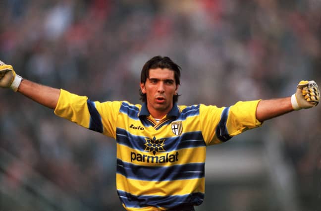 Buffon playing for Parma back in 1998 (Image Credit: PA)