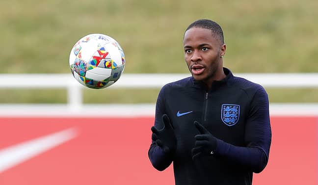 Raheem Sterling trains ahead of England's clash with Holland