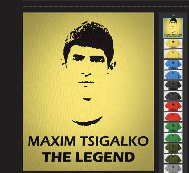 Image: Maxim Tsigalko t-shirts became a thing. 