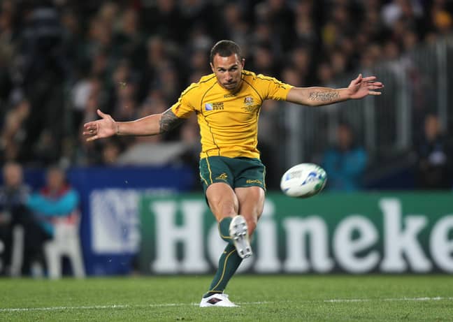 Quade Cooper playing for the Wallabies. Credit: PA