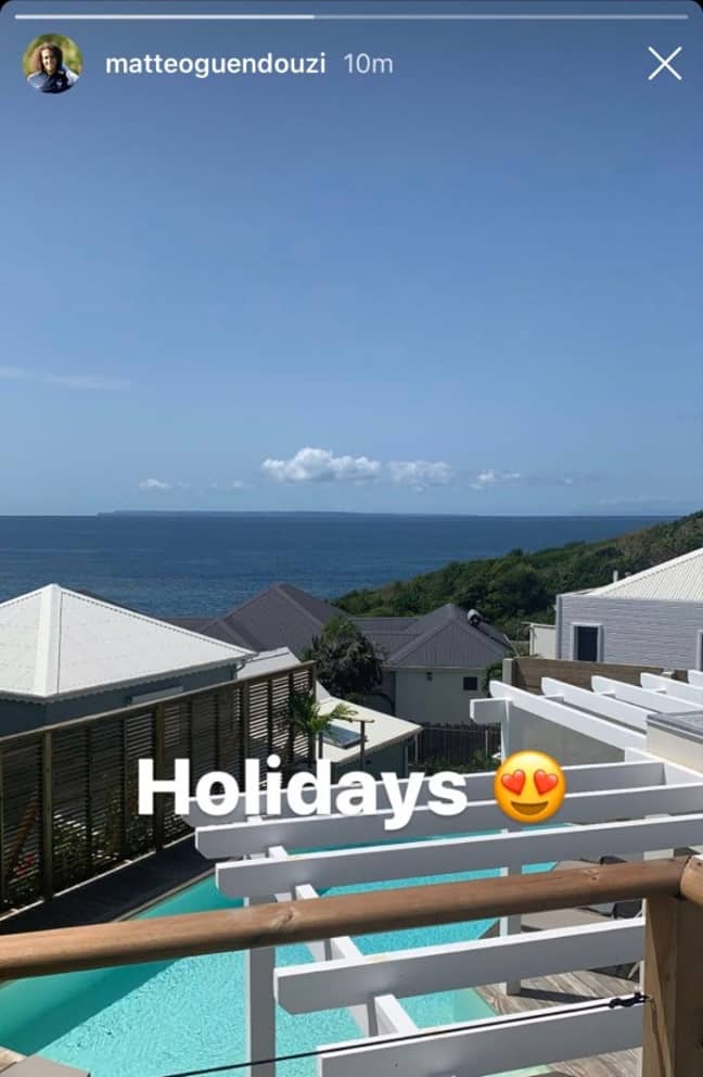 Guendouzi's holiday snap. Image: Instagram