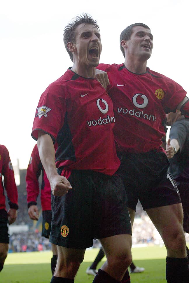 PA: Roy Keane and Gary Neville