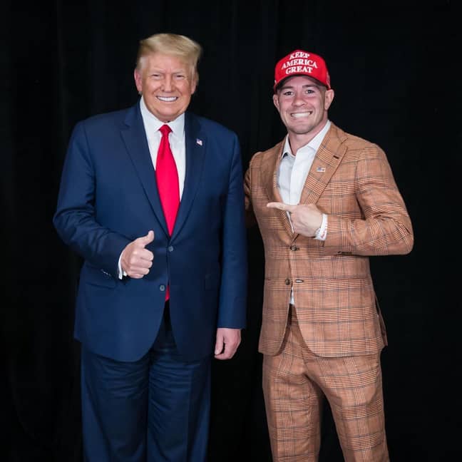 Colby Covington and former US President Donald Trump. Credit: Instagram