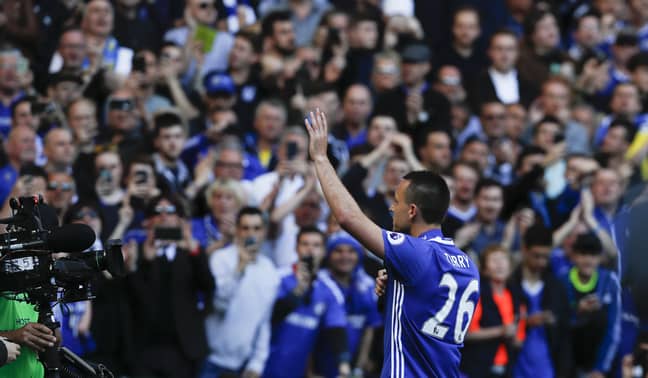 Terry says goodbye to Chelsea fans. Image: PA Images