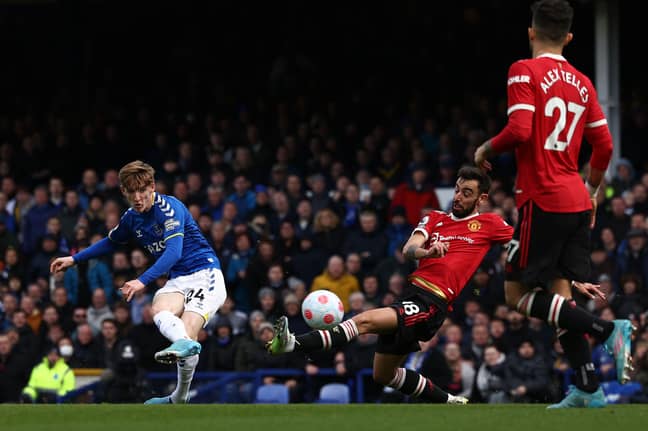 Gordon fired Everton ahead against Manchester United (Image: PA)