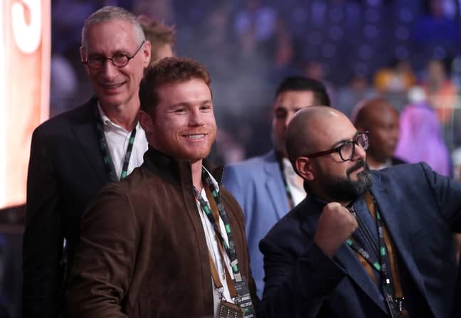Canelo Alvarez was among the stars watching from ringside in Saudi Arabia