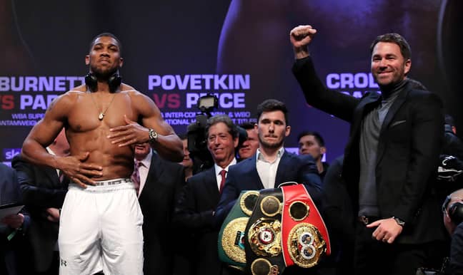 Joshua weighs in. Image: PA