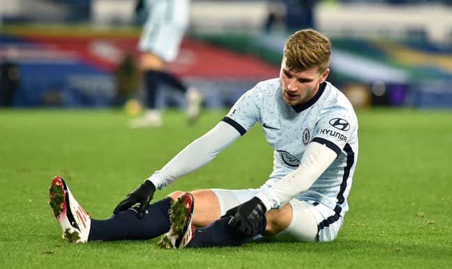 Timo Werner has cut a frustrated figure at times recently. Image: PA Images