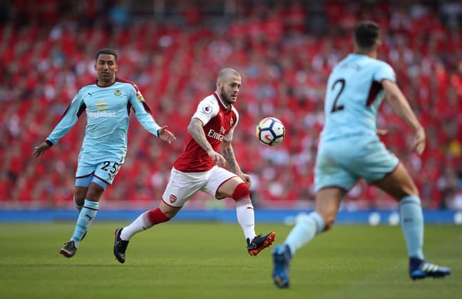 Wilshere in action for Arsenal. Image: PA