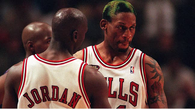 Dennis Rodman while playing for the Chicago Bulls. Credit: PA 