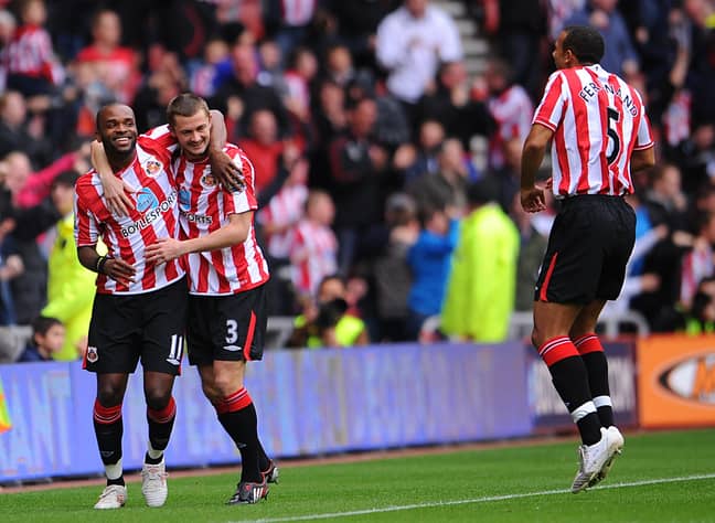 Darren Bent ran off to celebrate one of the most remarkable ever Premier League goals with his team-mates