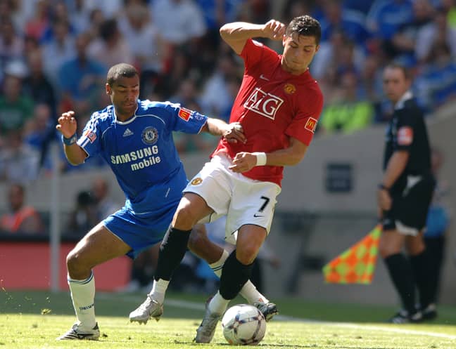 Ronaldo and Cole during a game in 2007. (Image Credit: PA)