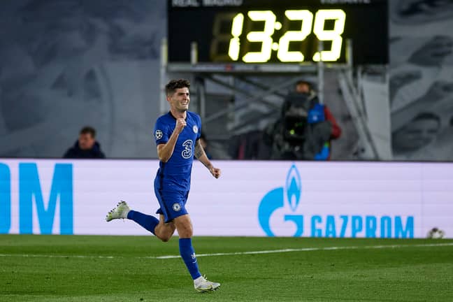 Christian Pulisic's goal vs Real Madrid has given the Blues an away goal. Image: PA Images