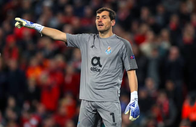 Casillas in action with Porto against Liverpool back in April. (Image Credit: PA)