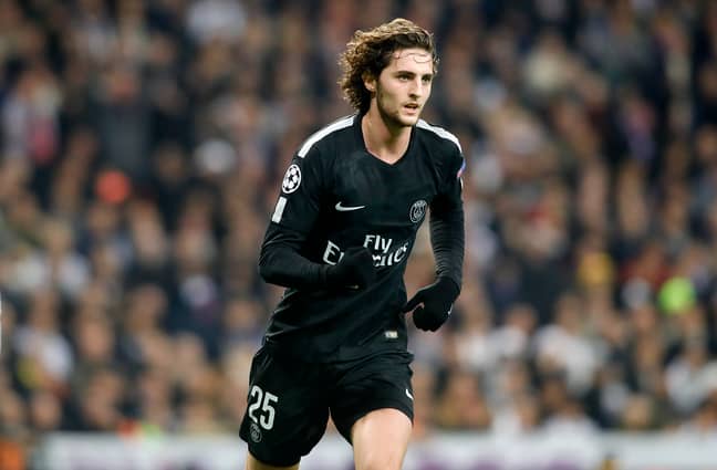 Rabiot playing for PSG. Image: PA Images