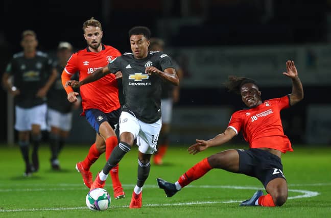 Jesse Lingard featured in Manchester United's 3-0 win against Luton Town on Tuesday night. Image: PA