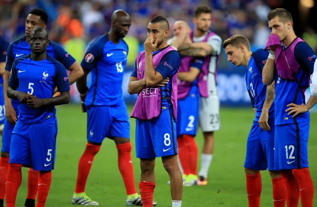 France players after losing the Euro 2016 final to Portugal on home soil. Image: PA Images