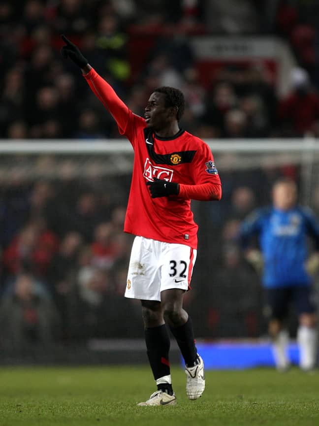 PA: Mame Biram Diouf celebrates scoring for Manchester United against Burnley.