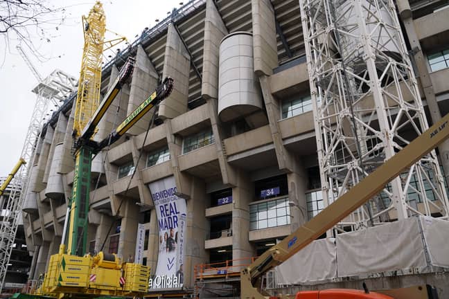 The Bernabeu is in the middle of a huge renovation. Image: PA Images