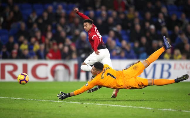 The last time Lingard scored. Image: PA Images