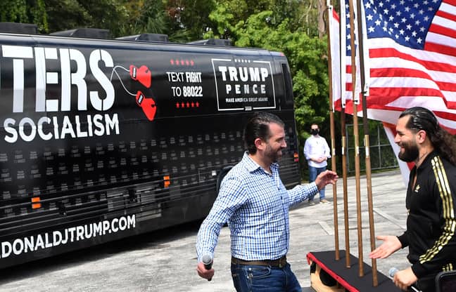 Jorge Masvidal joined Donald Trump Jnr on the 'Fighters Against Socialism' tour. Credit: PA