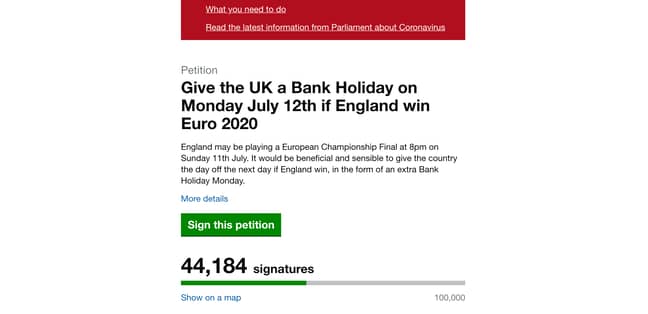 Credit: UK Parliament petitions website
