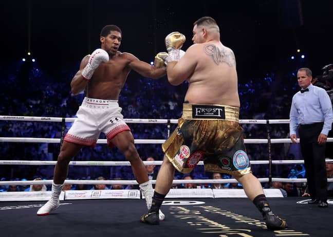 Anthony Joshua gave up over three stone to his opponent