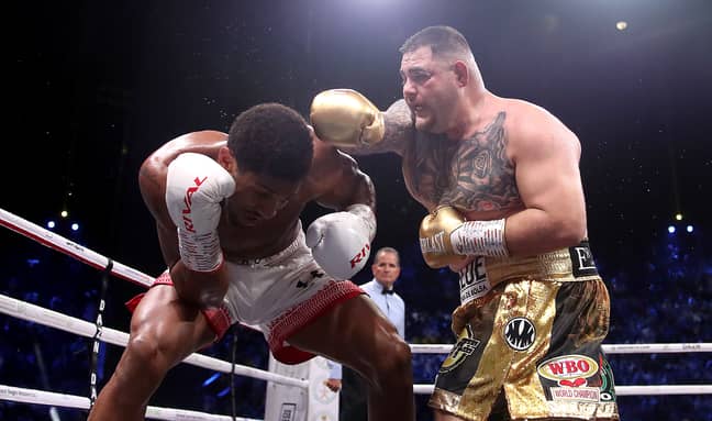 Andy Ruiz Jr was cut above the eye in the first round