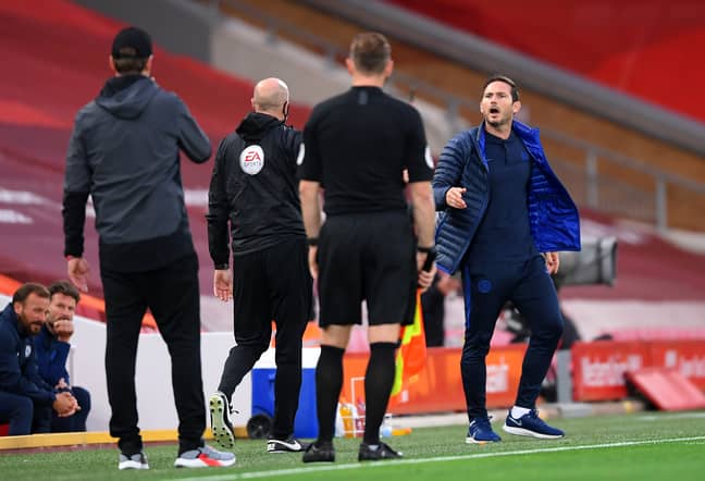 Lampard and Klopp argued during last season's game between the two clubs. Image: PA Images