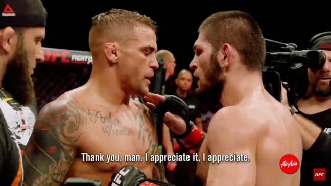 Khabib and Poirier showed plenty of respect for each other after the bout