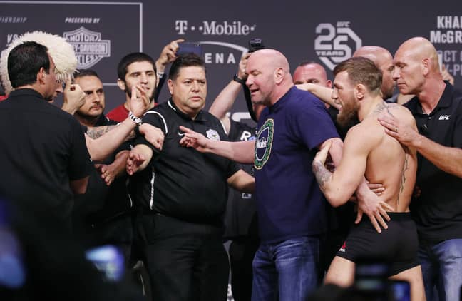 McGregor and Khabib square up. Image: PA Images