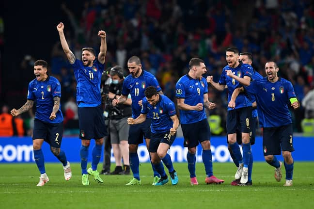 Italy were crowned European champions after beating England on penalties