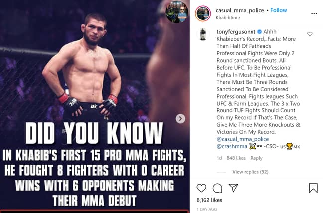 Image Credit: @casual_mma_police/Instagram