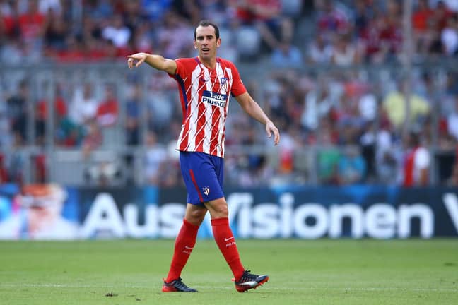 Godin in action for Atletico Madrid. Image: PA