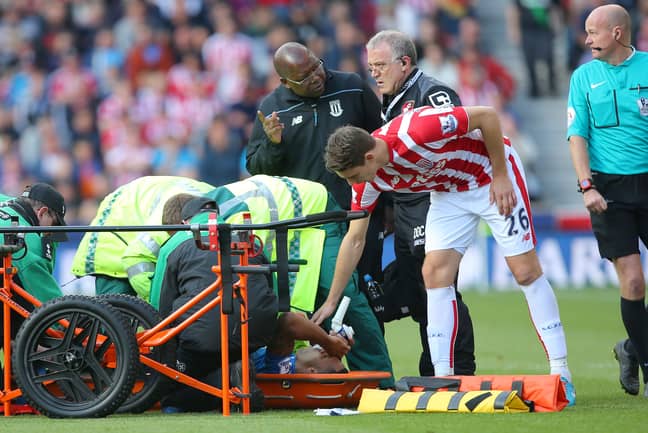 Callum Wilson suffered his first knee ligament injury against Stoke in 2015