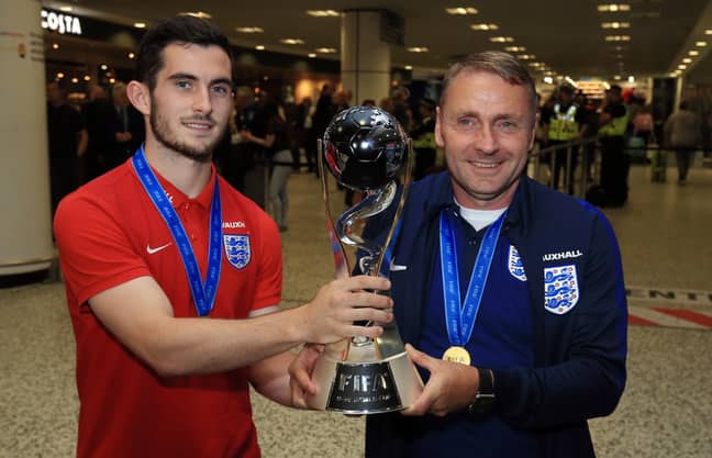 Lewis Cook hold the Under 20s World Cup. His captaincy credentials at a young age could be very important in the future. Image: PA Images