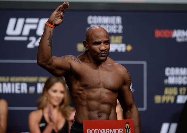 Yoel Romero at the weigh-ins for his bout against Paulo Costa. Credit: PA