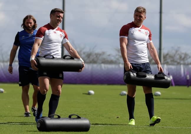 England's George Ford and Owen Farrell prepare to take on Australia in the quarter-finals on Saturday