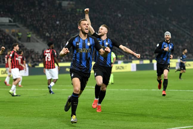 Inter wore their mashup kit in the recent Milan derby win. Image: PA Images