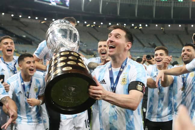 PA: Lionel Messi celebrates winning the Copa America