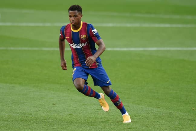 Ansu Fati has impressed for Barcelona but injury keeps him out of the tournament. Image: PA Images