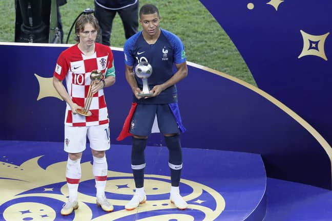 Modric and Mbappe already have their hands on a couple of trophies. Image: PA Images