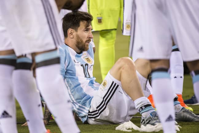 Lionel Messi after Argentina's defeat to Chile in the 2016 Copa America Final (Image Credit: PA)