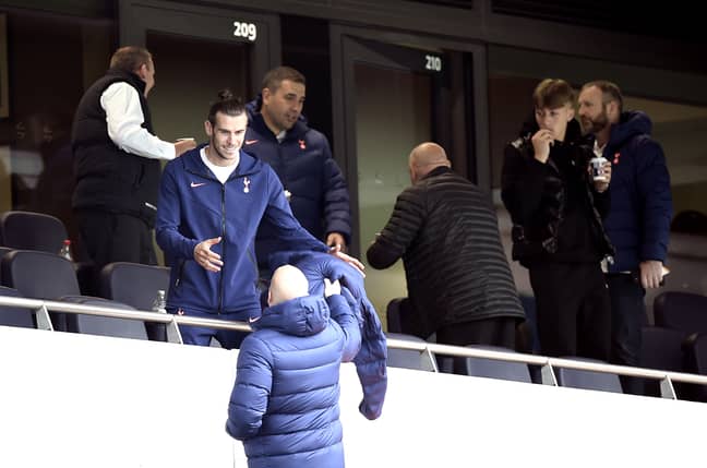 Bale has been enjoying home games from high up in the stands. Image: PA Images