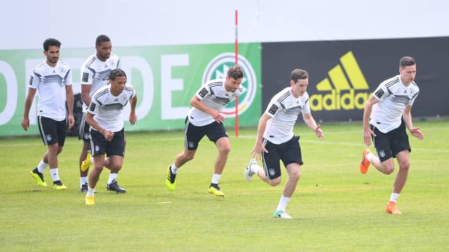 Germany during training. Image: PA