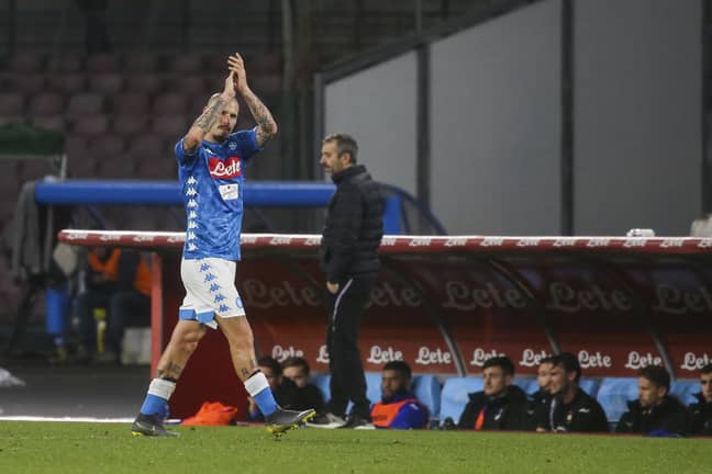 Former Napoli captain Marek Hamsik left Naples for China earlier this year. Image: PA Images